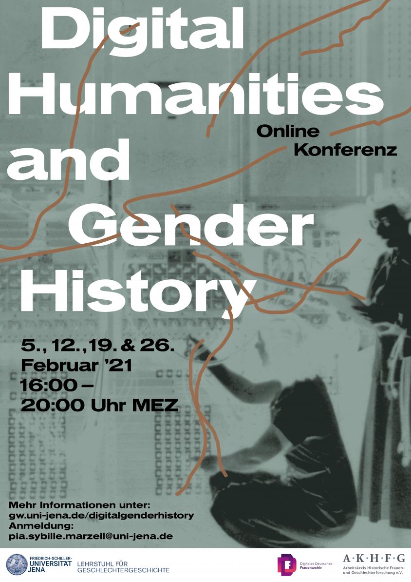 Bereits jetzt zur Teilnahme im Februar 2021 anmelden: Konferenz Digital Humanities and Gender History.