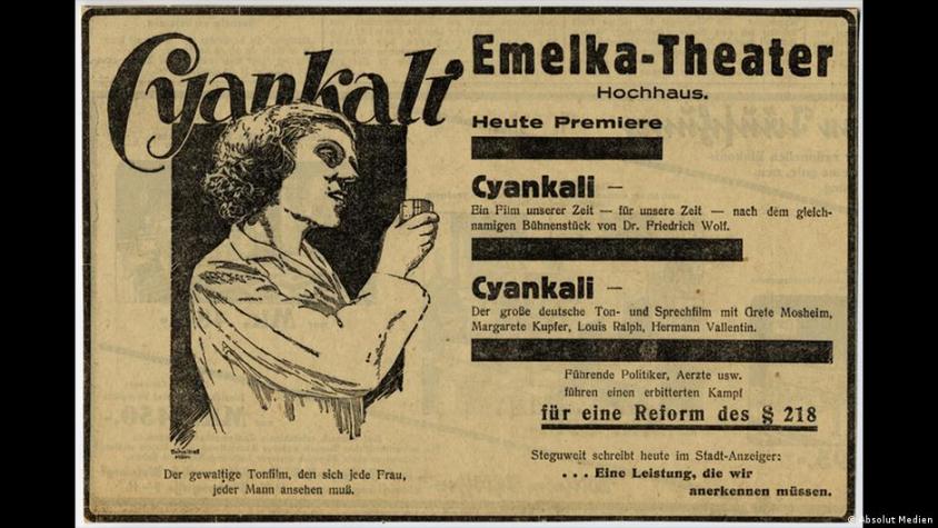 Filmankündigung Cyankali, Berlin 1930
