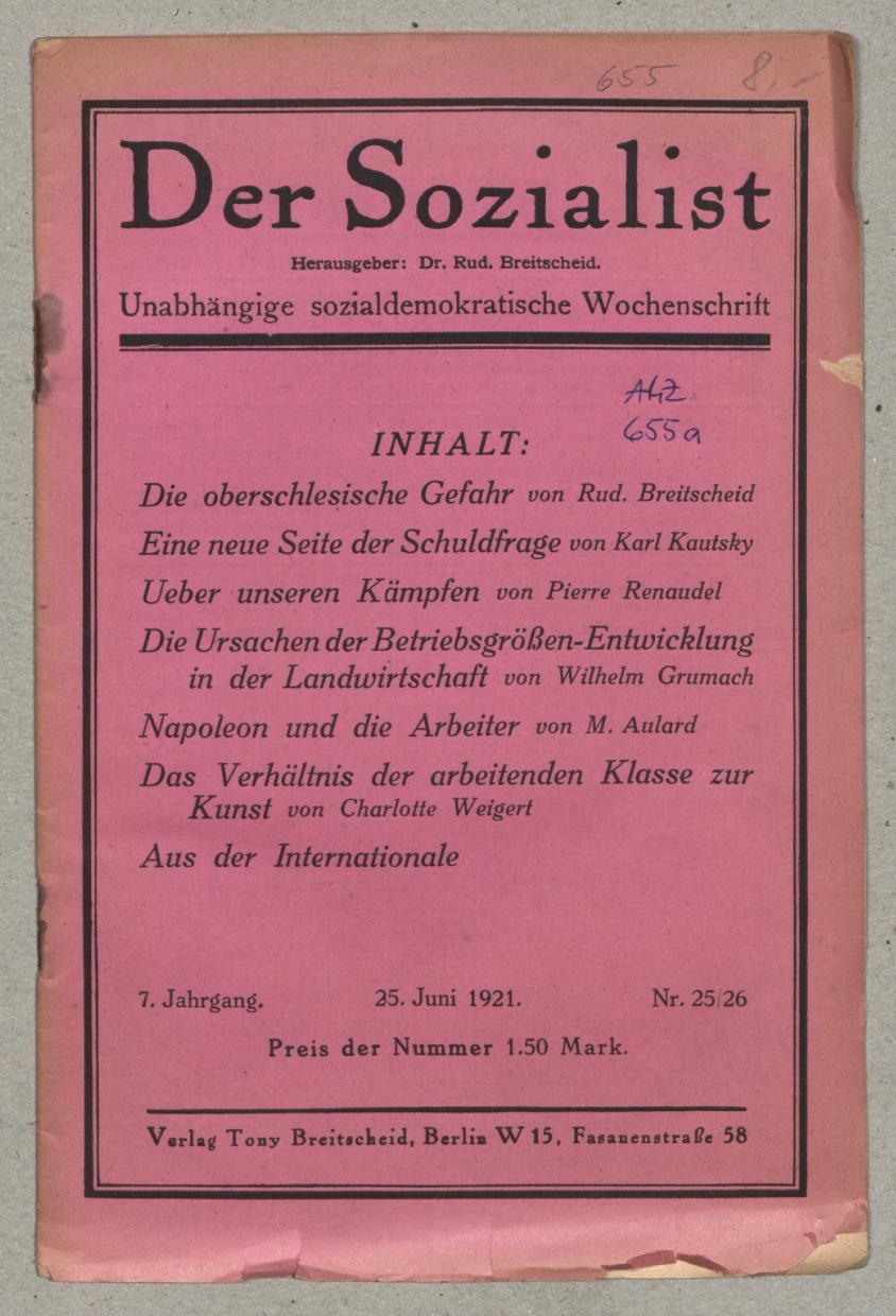 Zeitschrift "Der Sozialist"