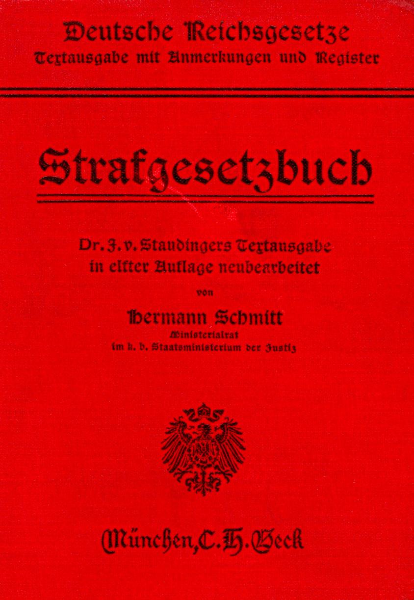 Strafgesetzbuch für das Deutsche Reich von 1914