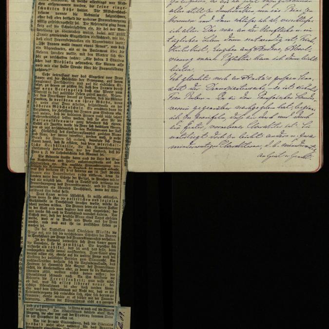 Auszug aus dem Tagebuch der Minna Cauer von 1907-1911.