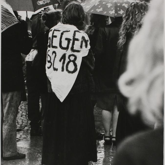 Demonstration gegen § 218 im Berliner Lustgarten, Herbst 1990