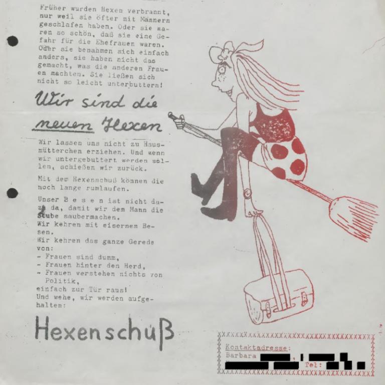 Ausschnitt des Covers der Zeitschrift Hexenschuß März 1971