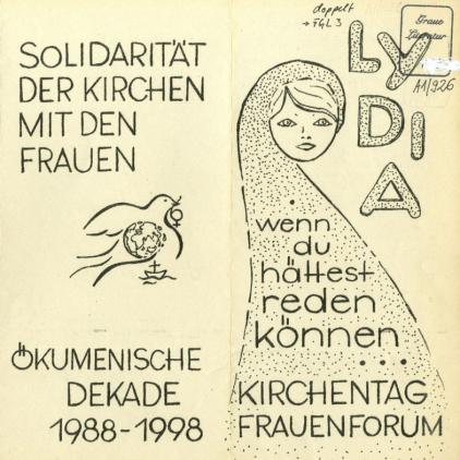 Dokumentation zum Kirchentag-Frauenforum am 9.7.1989 in Leipzig