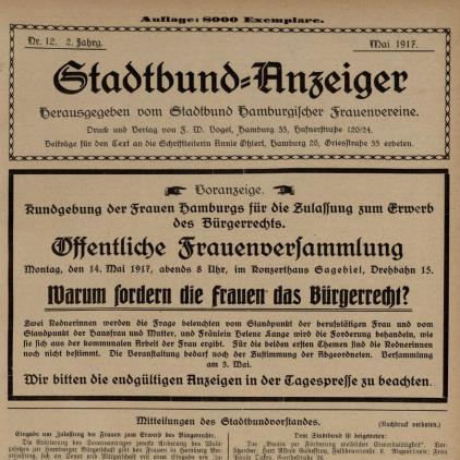 Stadtbund Anzeiger 1917