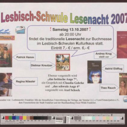 lesbisch schwule Lesenacht 2007